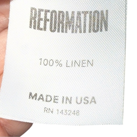 Host Pick 🎉▶️ Reformation ◀️ Paloma White Linen Lace Up Top - Picture 9 of 16